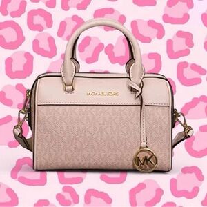 Michael Kors pink small duffel crossbody